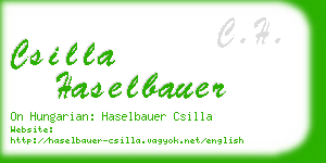 csilla haselbauer business card
